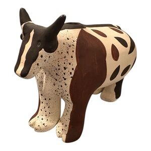 Vintage 1993 Metropolitan Museum of Art TBM Bull Ceramic - Reproduction Folk Art